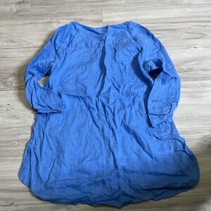 Blue Long-Sleeve Dress‎